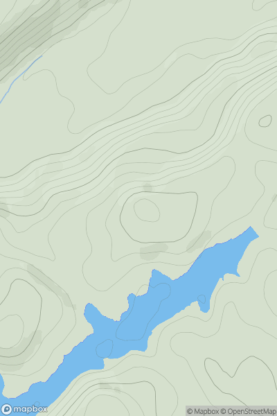 Thumbnail image for Creag Bhan [Oban to Loch Fyne] showing contour plot for surrounding peak